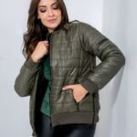 Side Zipped Split Quilted Jacket