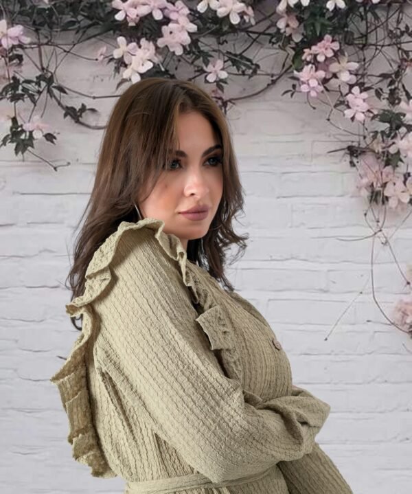 Crinkle Ruffle Blouse - Image 2