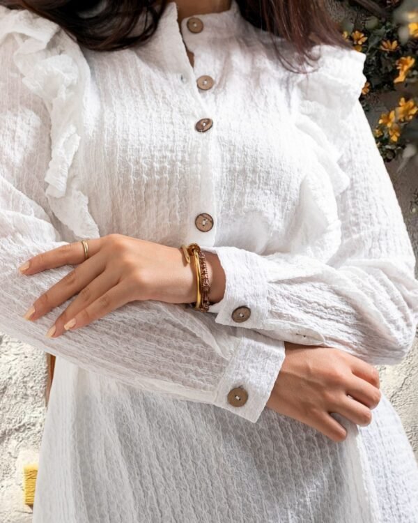 Crinkle Ruffle Blouse - Image 4