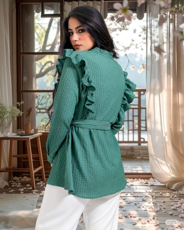 Crinkle Ruffle Blouse - Image 6