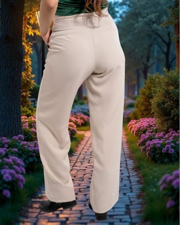 High Waist Wide Leg Classic Pant - Image 3
