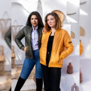 Side Zipped Split Quilted Jacket