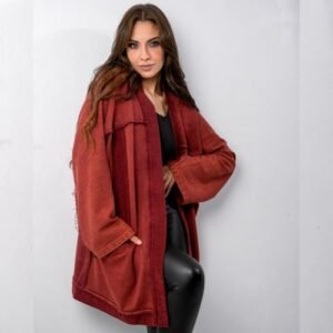 Cardigan Washed Oversize Sweatshirt