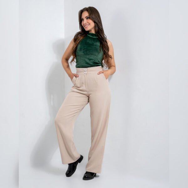 High Waist Wide Leg Classic Pant - Image 3