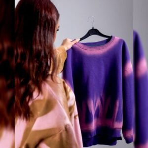 Oversize Sweatshirt Pullover Graphic Washed